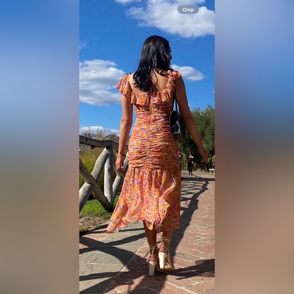 ASTR the Label Devereaux Dress in Pink Multi Floral Size Small - Picture 7 of 7